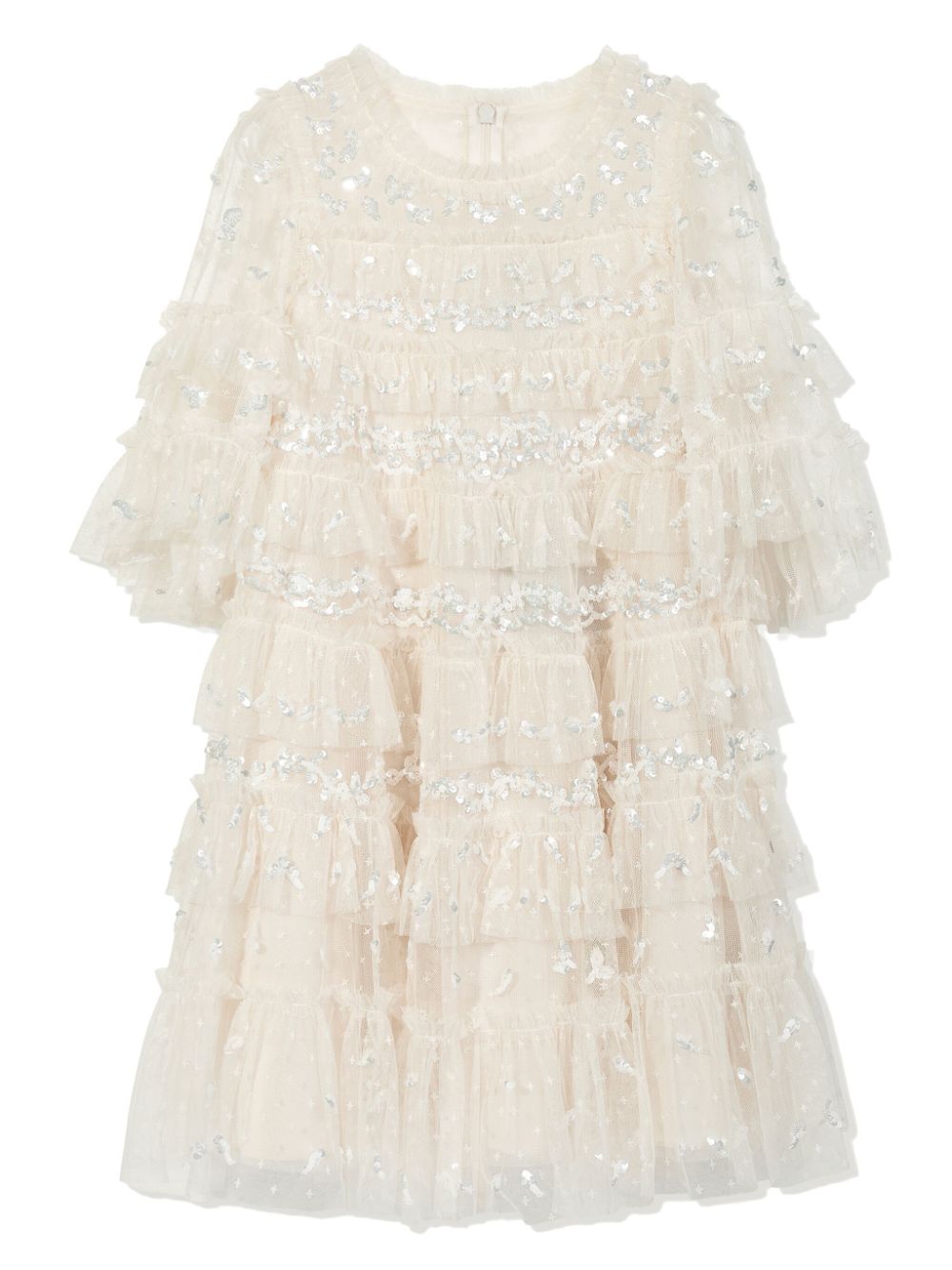 NEEDLE & THREAD KIDS sequinned dress - Neutrals