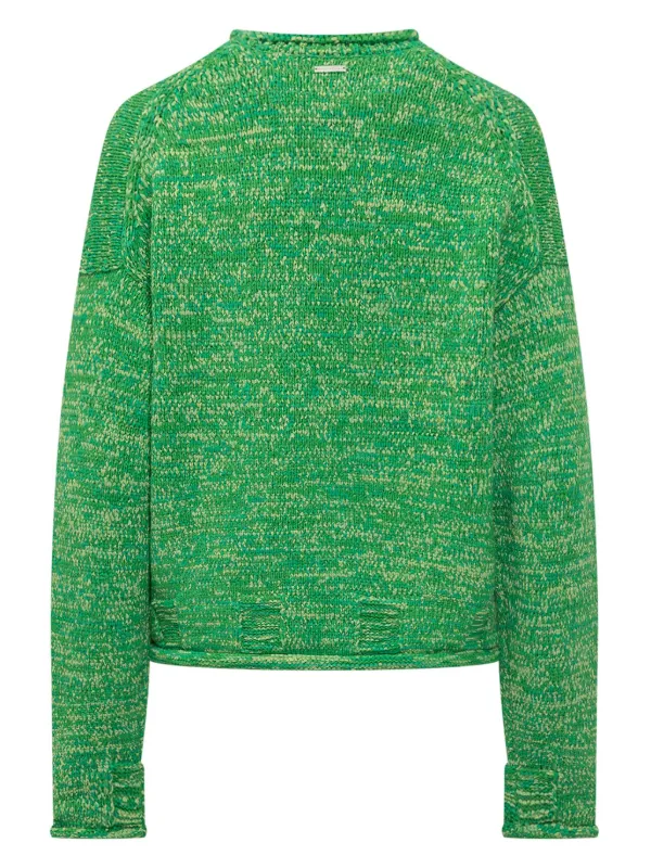 JW Anderson メランジニット セーター | グリーン | FARFETCH JP