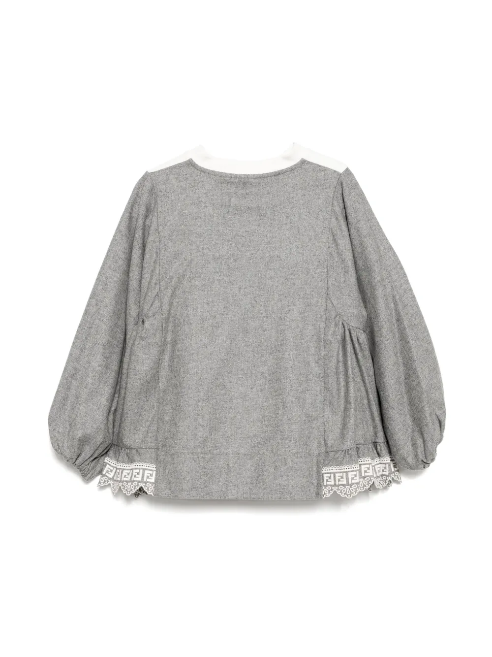 Fendi Kids Sweater met logo Wit