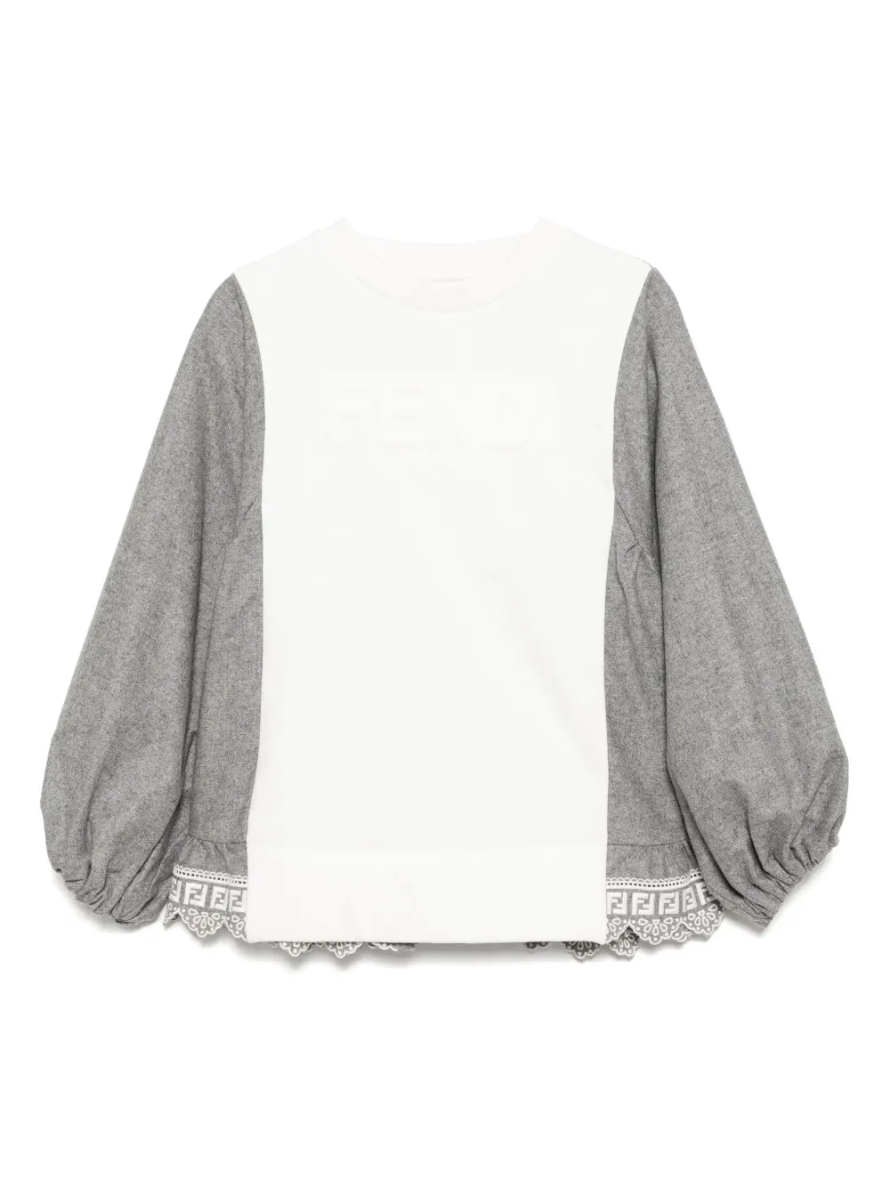 Fendi Kids Sweater met logo Wit