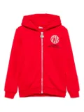 Gcds Kids zipped hoodie - Red