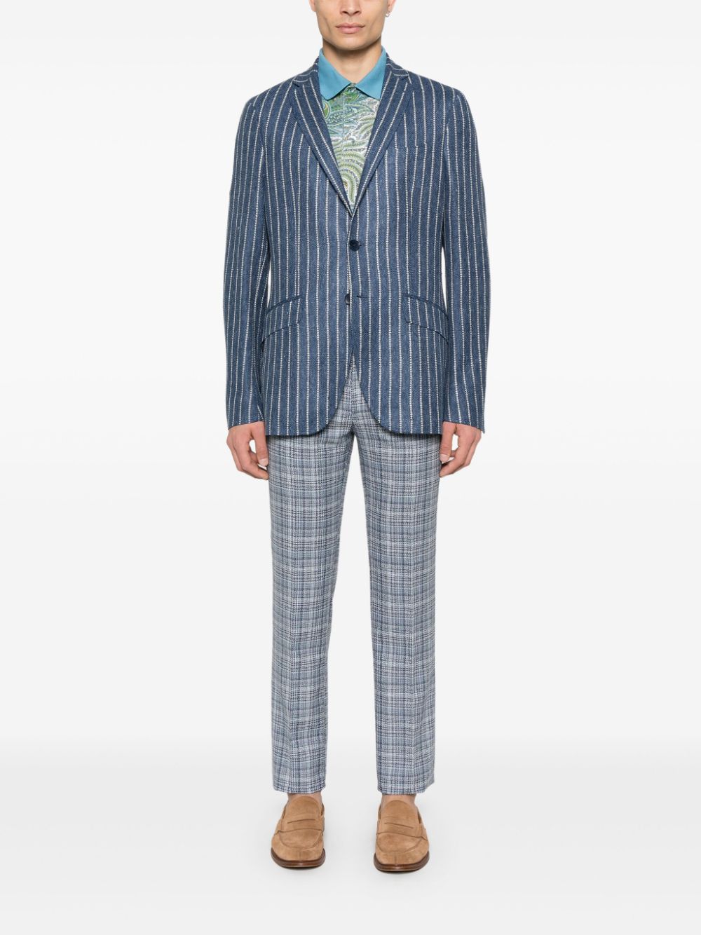 ETRO pinstripe blazer - Blauw