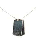 Gucci Pre-Owned 2000-2015 Sterling Silver Double Dog Tag Pendant costume necklace