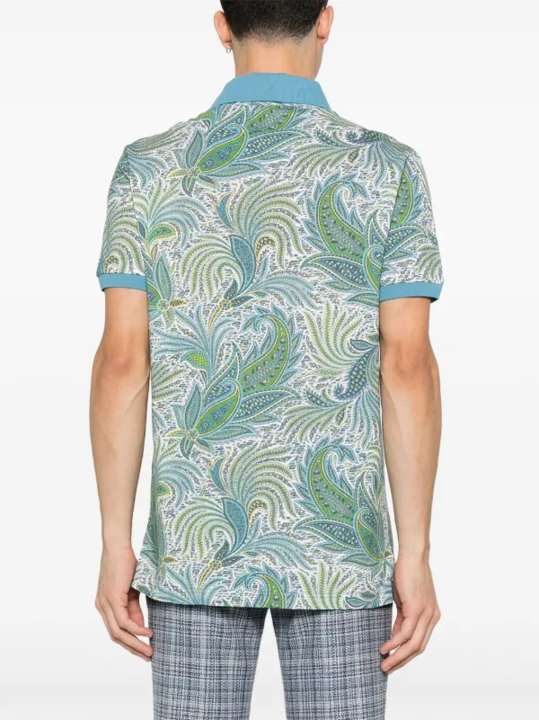 ETRO ペイズリー ポロシャツ | ブルー | FARFETCH JP