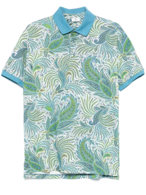 ETRO playera tipo polo con estampado de cachemira