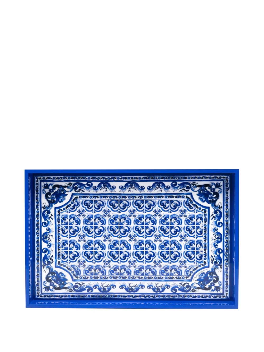 Dolce & Gabbana logo-engraved tray (30cm x 46cm) | Blue | Image 1