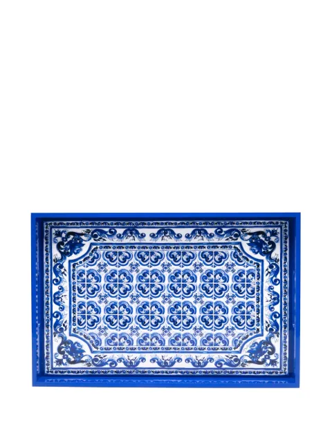 Dolce & Gabbana bandeja con logo grabado de 30cm x 46cm