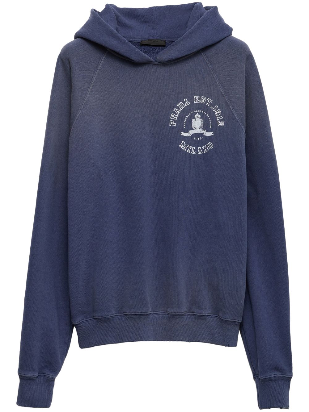 Prada cotton hoodie - Blue