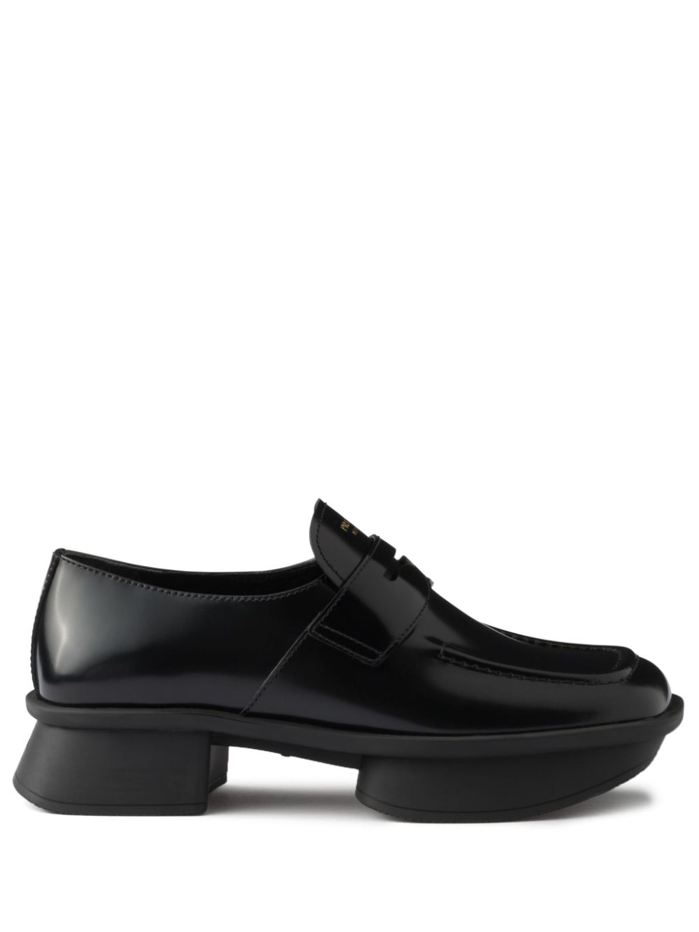 Prada Leren loafers Zwart