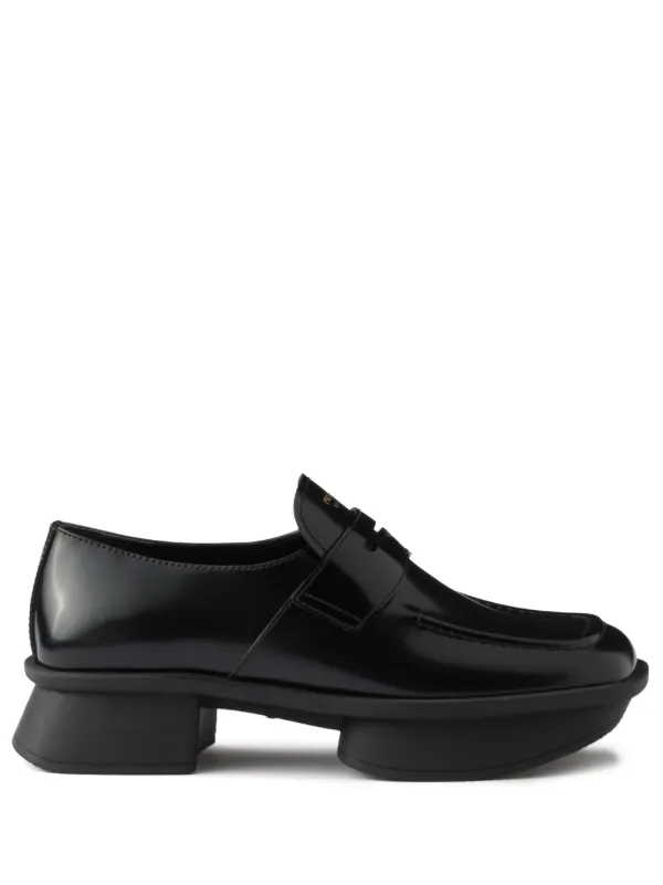 Prada Leather Loafers | Black | FARFETCH