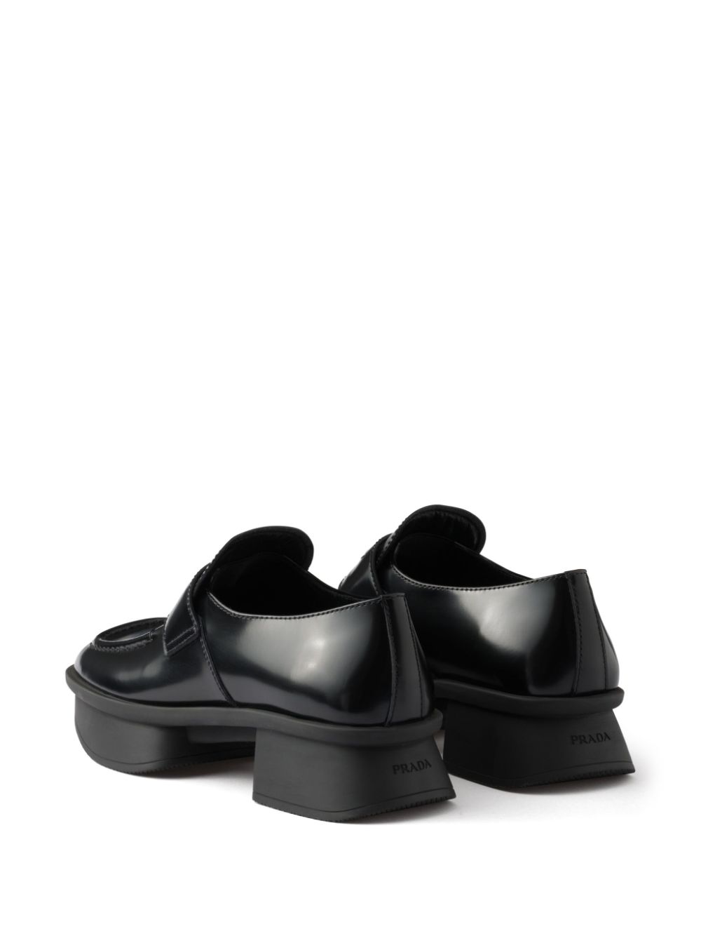 Prada Leren loafers Zwart