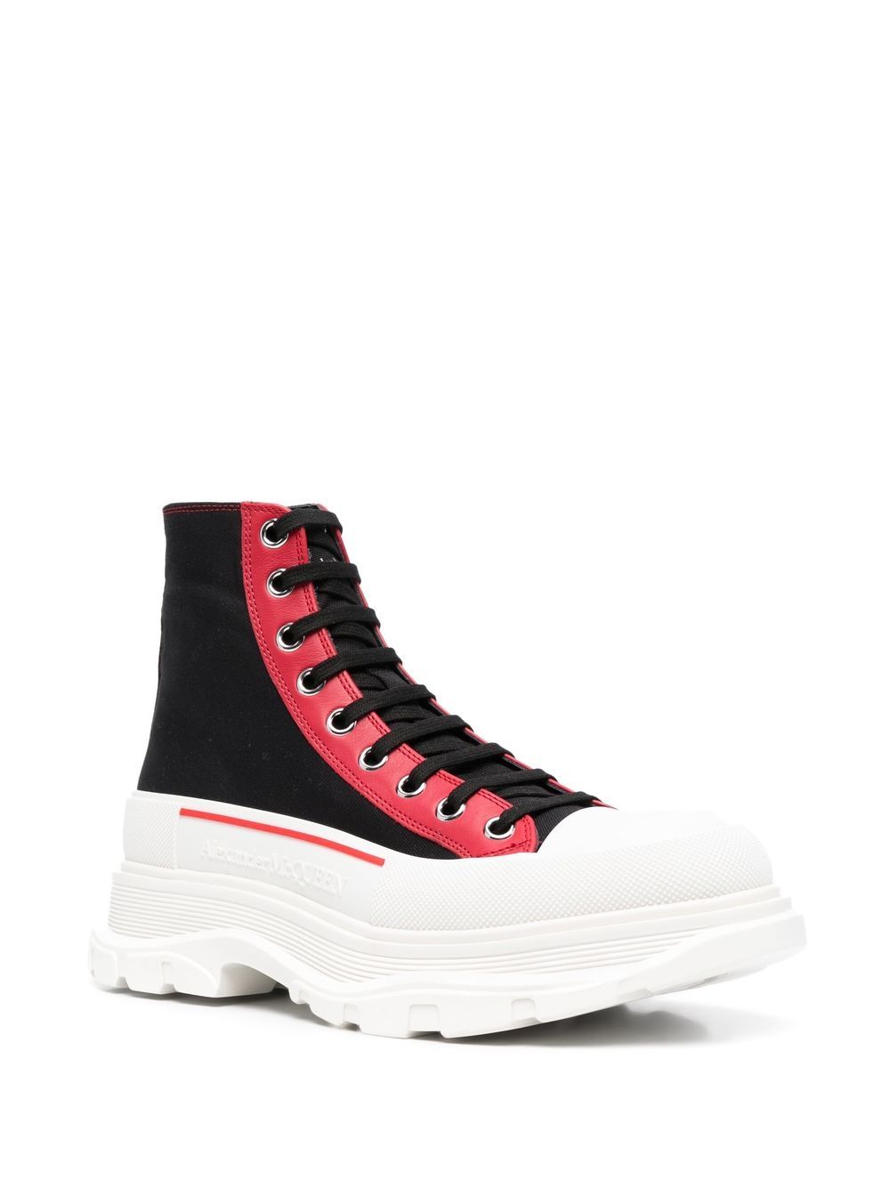 Alexander McQueen Tread Slick high-top sneakers - BLACK/RED