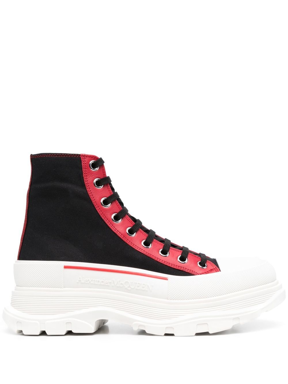 Alexander McQueen Tread Slick high-top sneakers BLACK RED