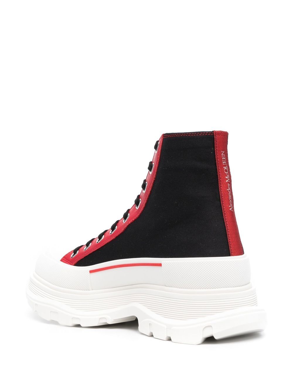 Alexander McQueen Tread Slick high-top sneakers BLACK RED