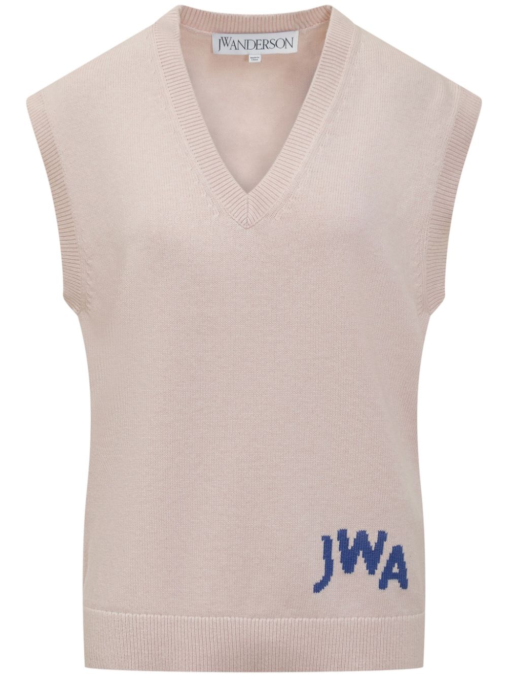 JW Anderson logo-intarsia vest - Pink