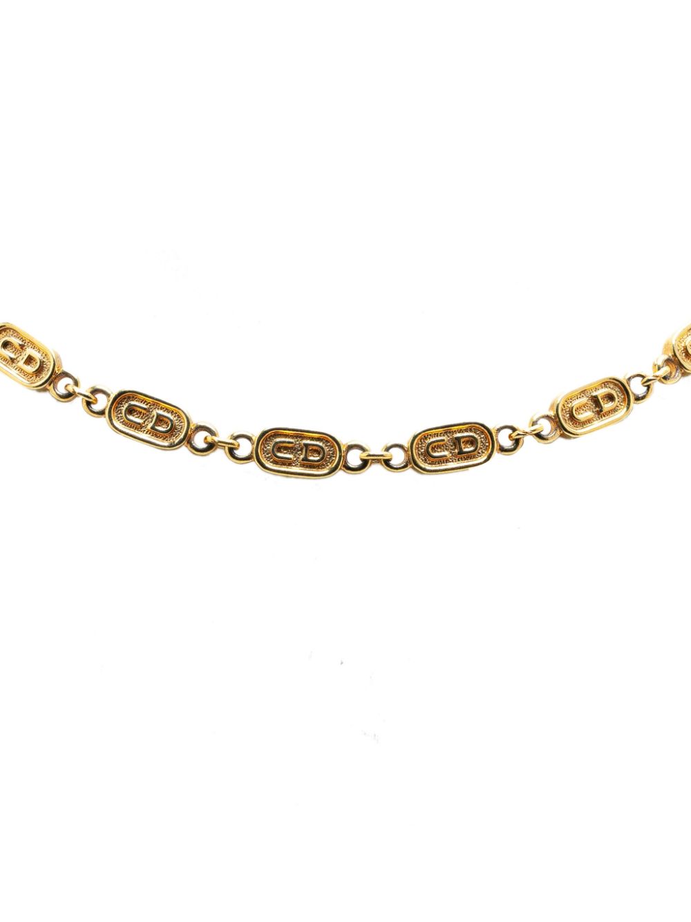 20th Century Gold Plated CD Chain costume necklace