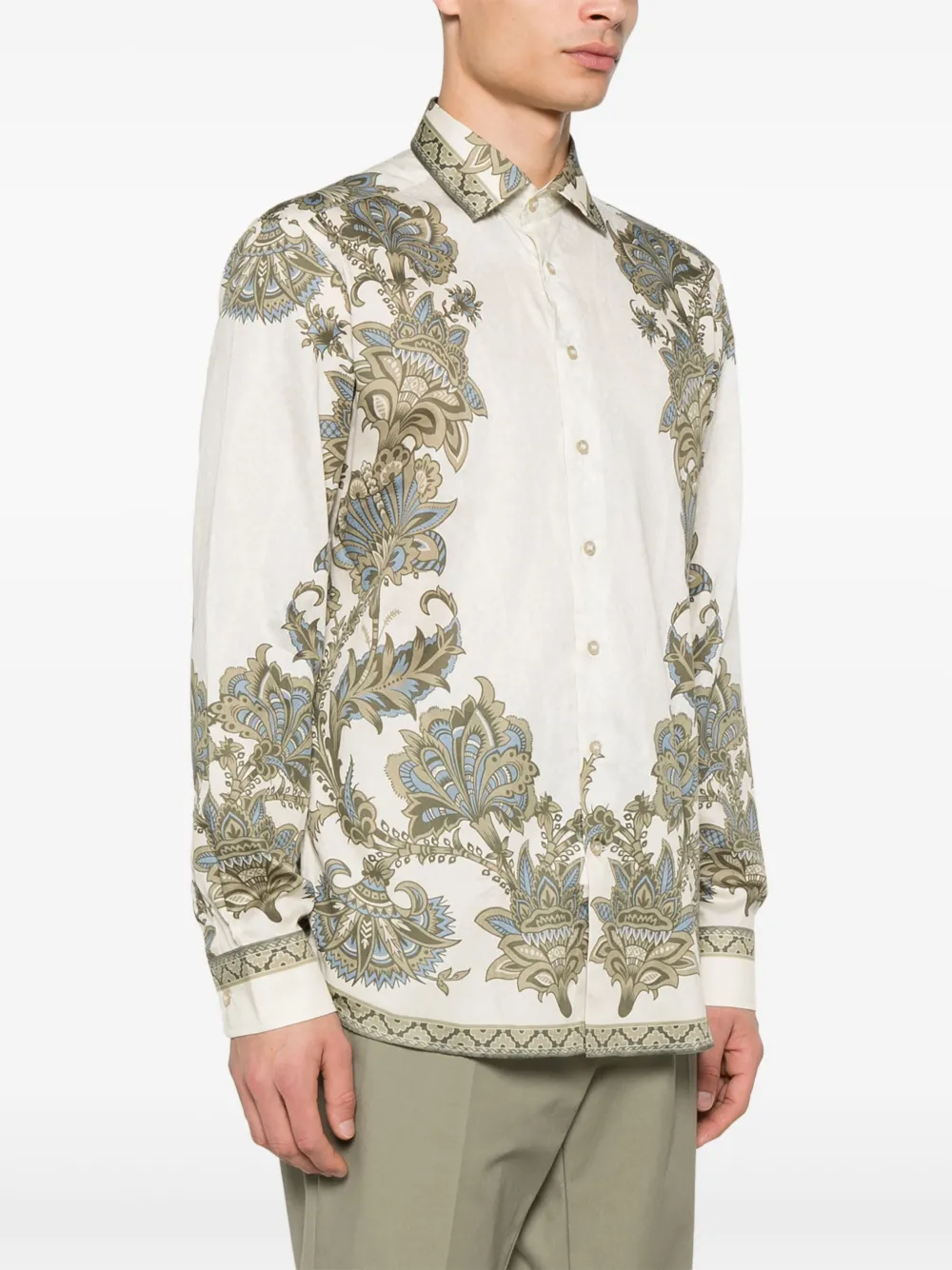 ETRO Overhemd met paisley-print Beige