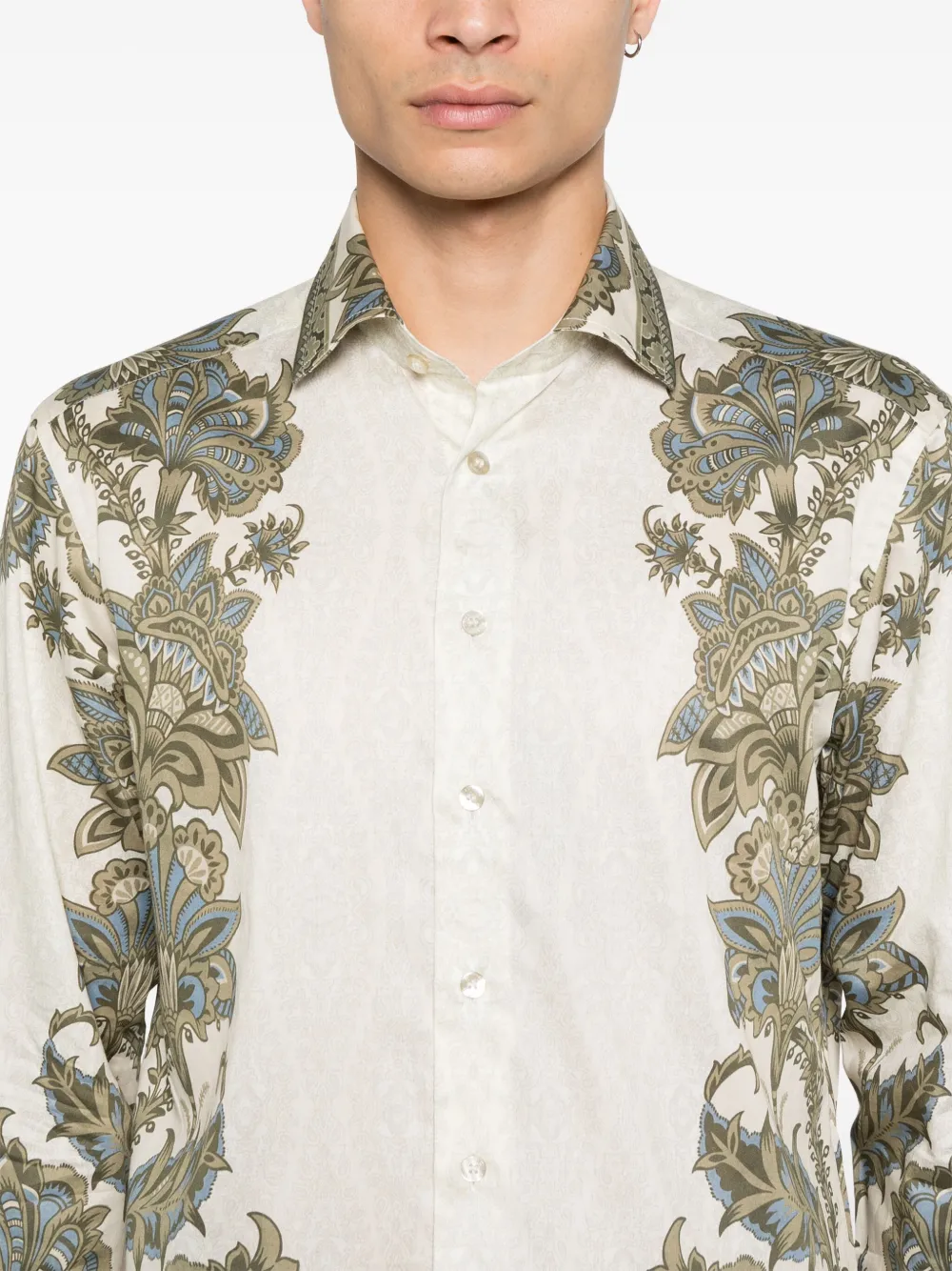 ETRO Overhemd met paisley-print Beige