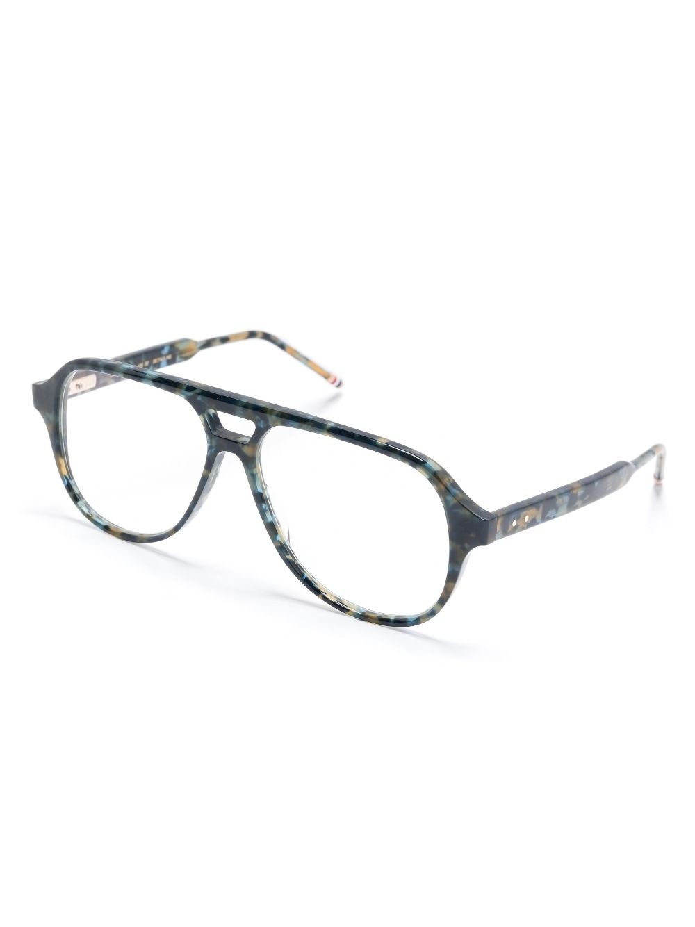 Thom Browne Eyewear pilot-frame glasses - Blauw