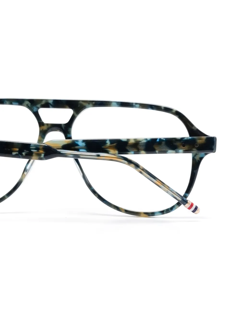 Thom Browne Eyewear Bril met piloten montuur Blauw