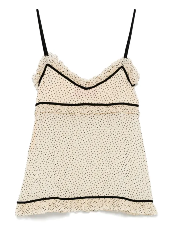 Valentino Garavani Polka Dot Camisole | Neutrals | FARFETCH