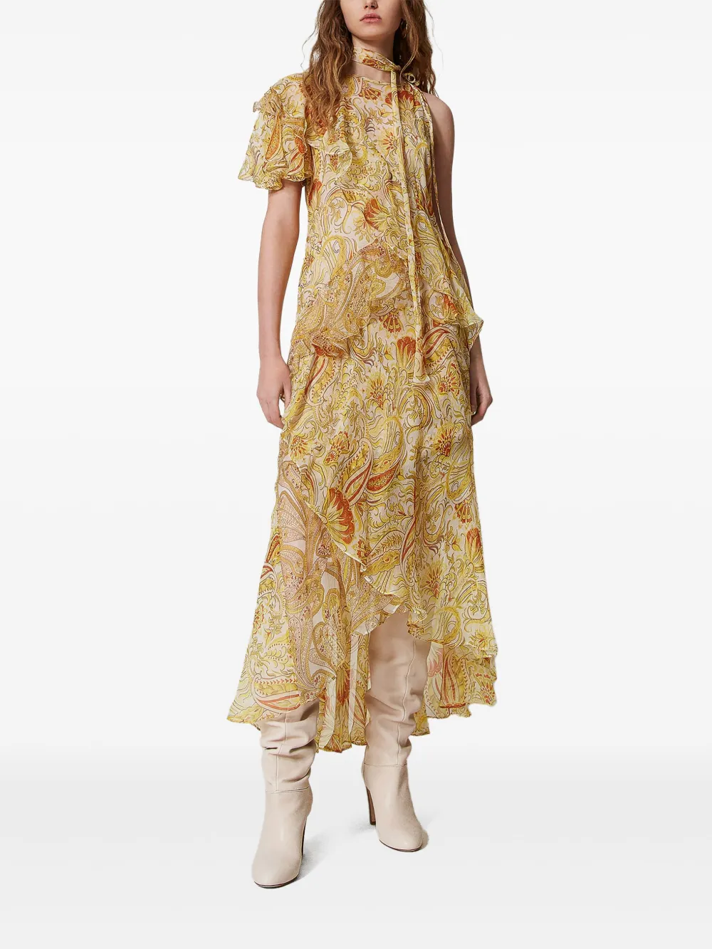 TWINSET Asymmetrische jurk Beige