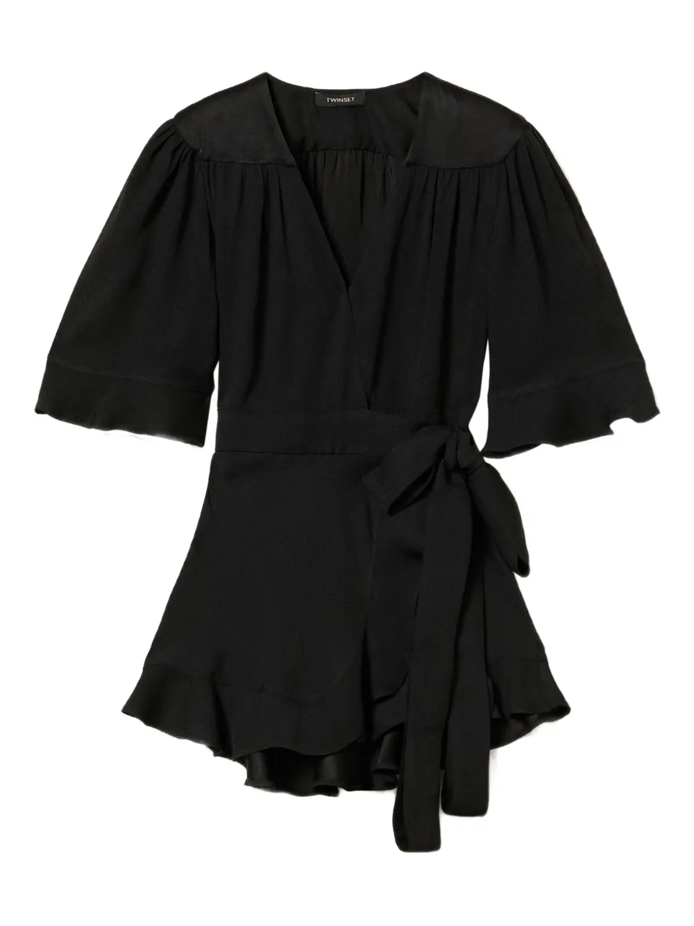 TWINSET Wikkeltop met ruches Zwart