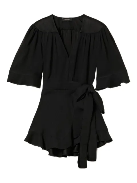 TWINSET top cruzado con detalle de volantes