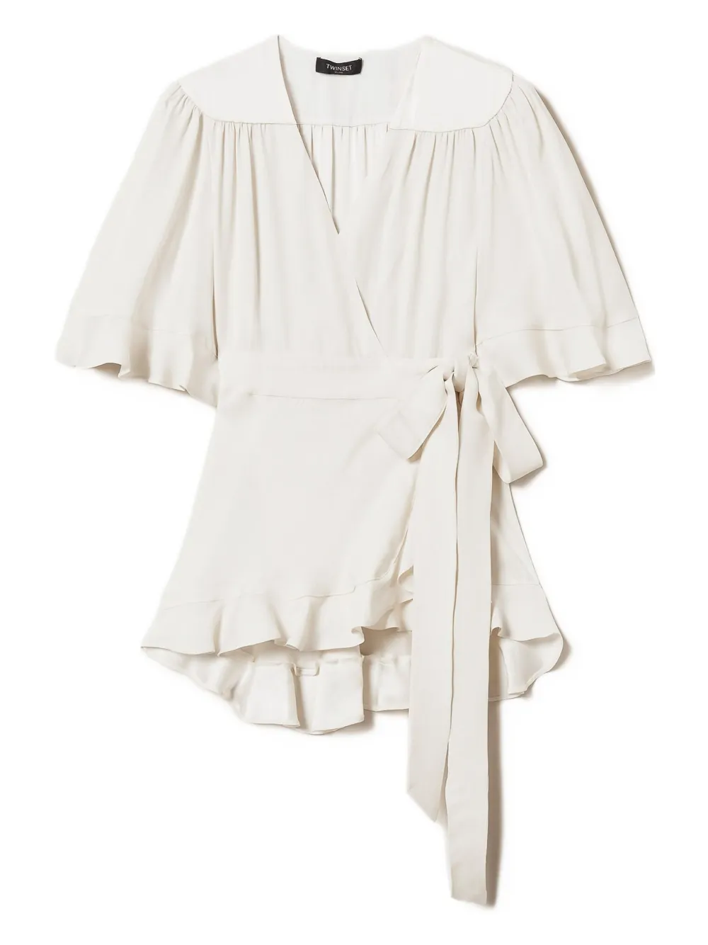 TWINSET Wikkelblouse met ruches Wit