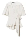 TWINSET ruffled wrap blouse - White