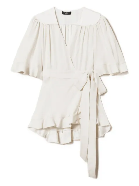 TWINSET ruffled wrap blouse