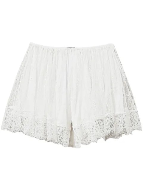 TWINSET lace-overlay shorts