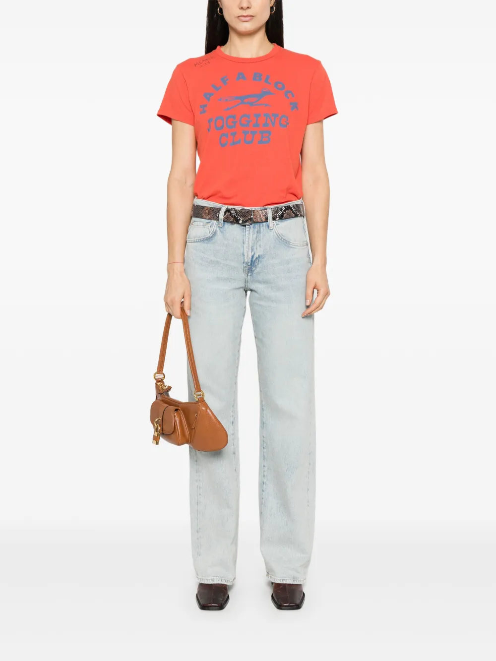 MOTHER T-shirt met print - Oranje