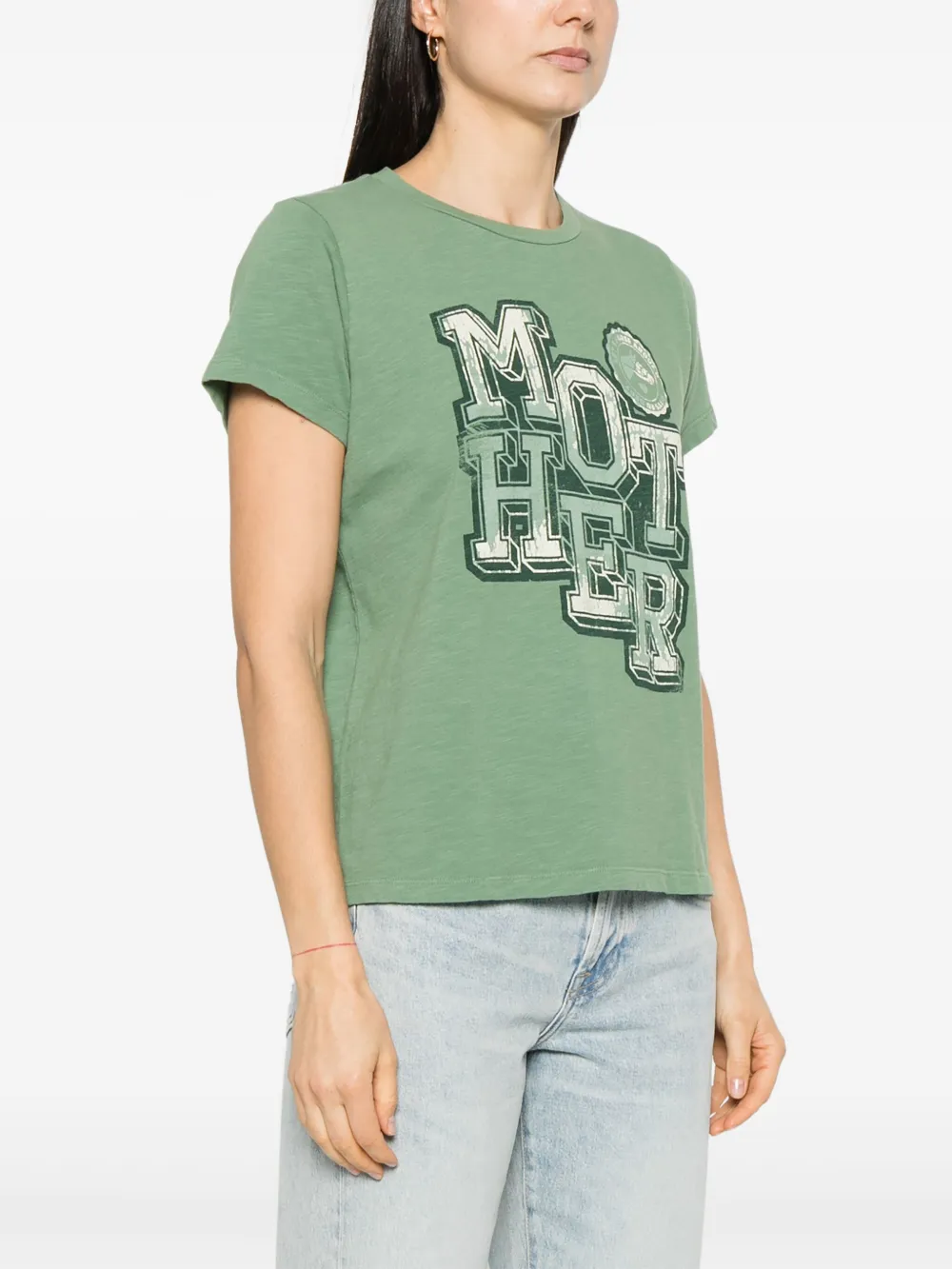 MOTHER T-shirt met print Groen