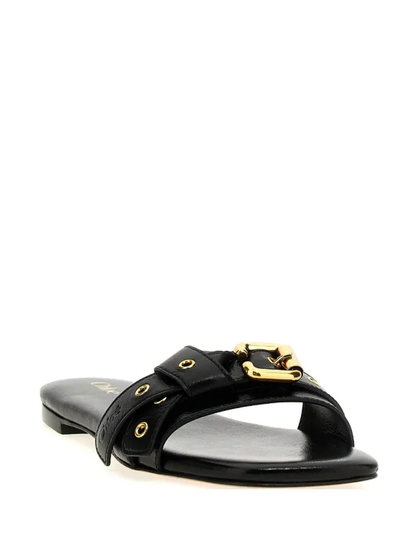 【Chloe】MAE SLIDE◆CHC25S08NQJ Chloé Mae Slides | Black | FARFETCH