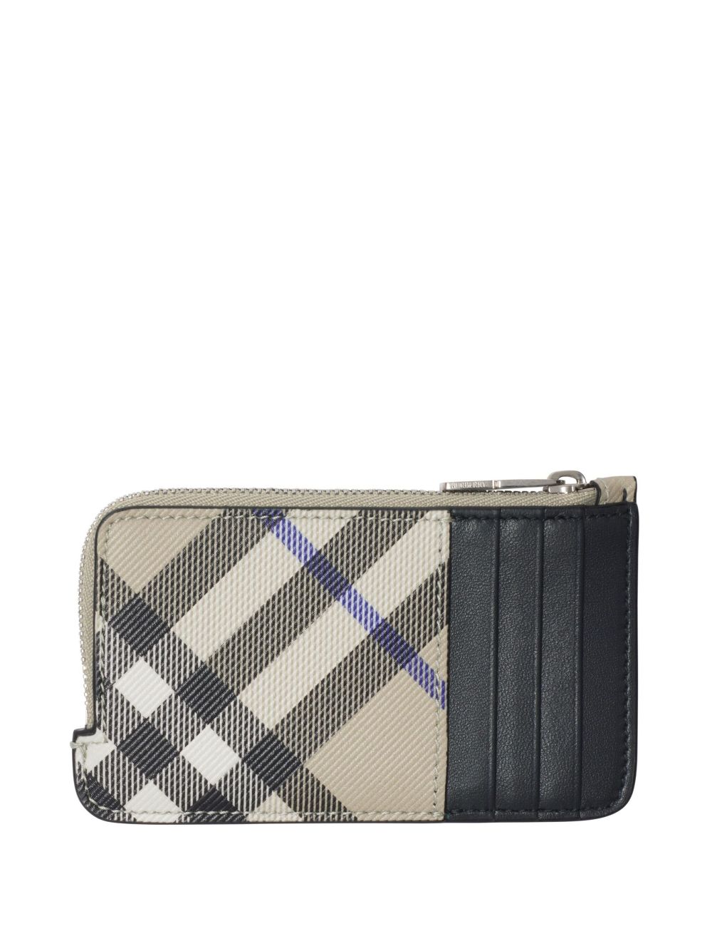 Burberry check zip card case - Neutrals