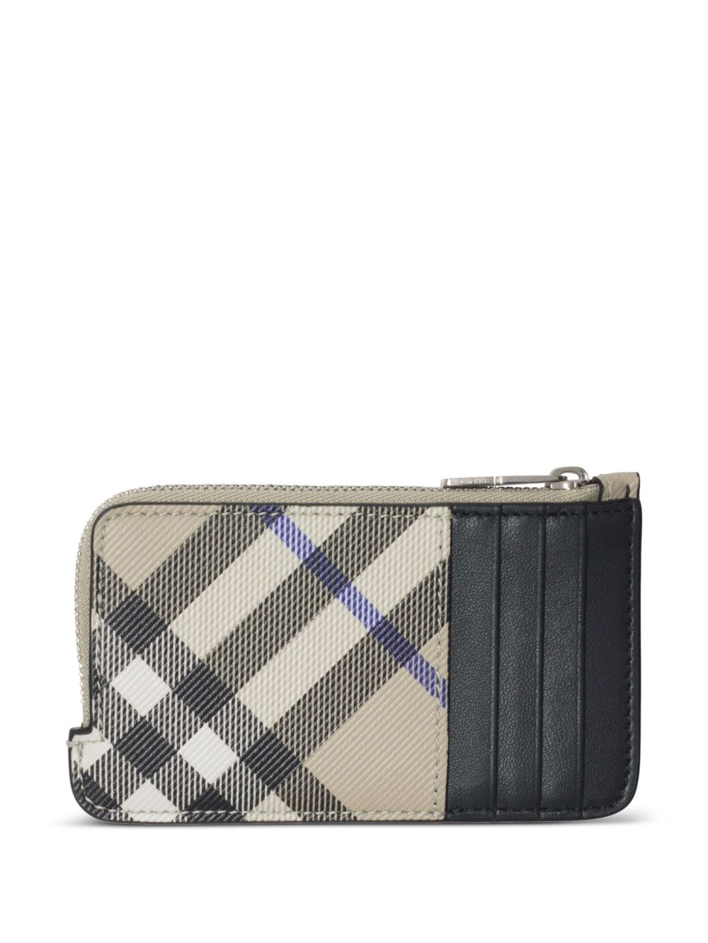 Burberry check zip card case - Neutrals