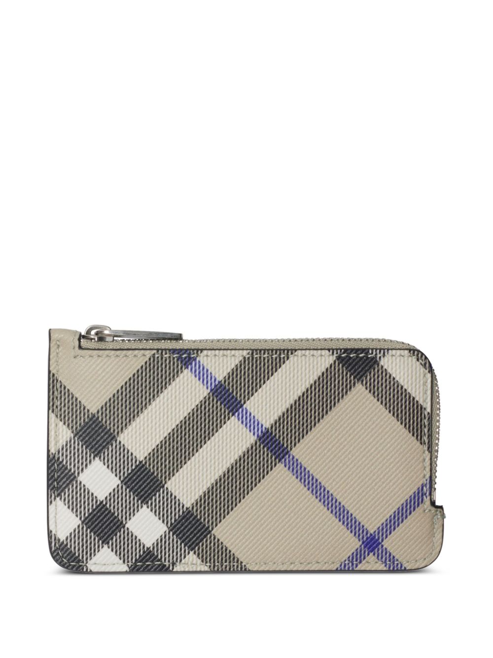 Burberry check zip card case - Neutrals