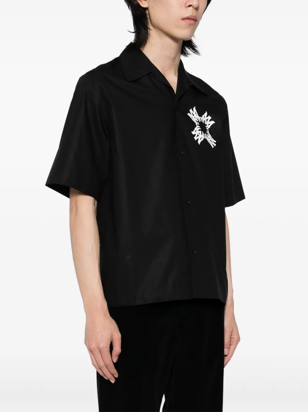 AMIRI Katoenen bowlingshirt Zwart