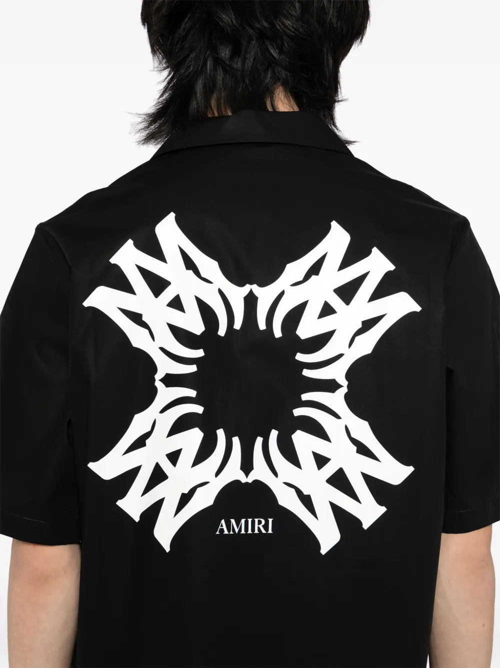 AMIRI Katoenen bowlingshirt Zwart
