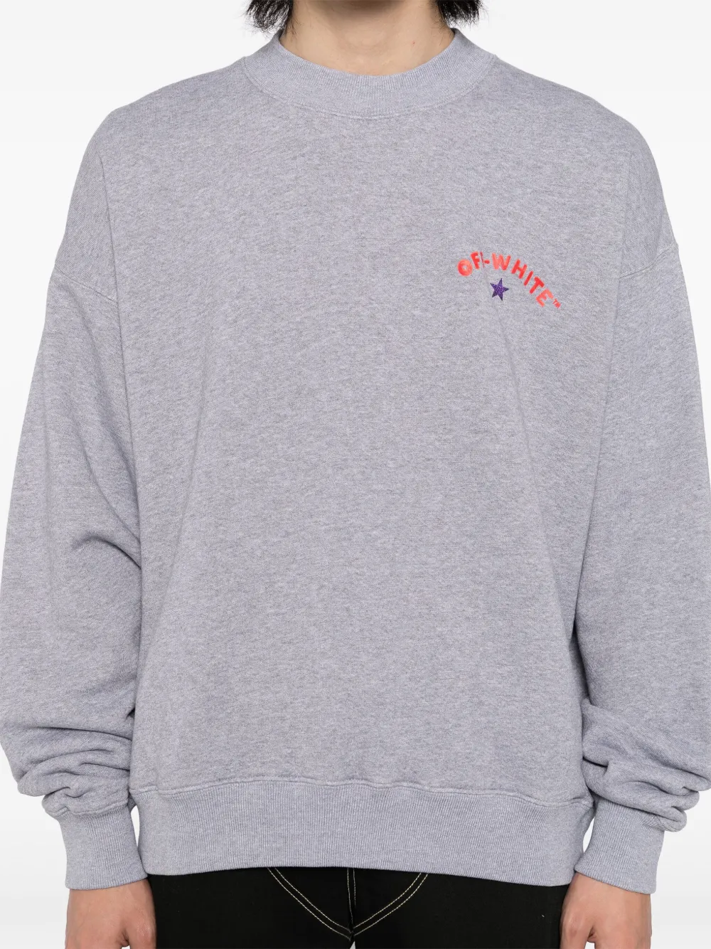 Off-White Sweater met logoprint Grijs