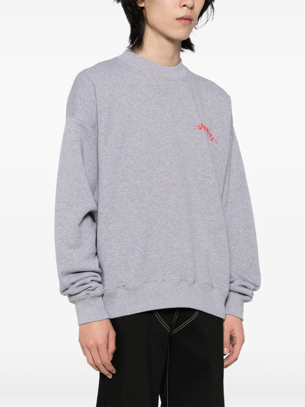 Off-White Sweater met logoprint Grijs