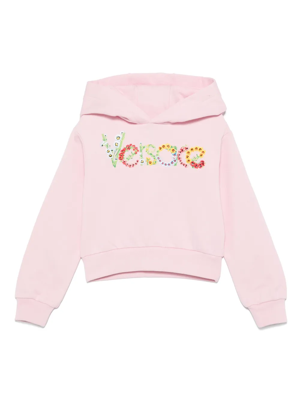 Image 1 of Versace Kids logo-embroidered hoodie