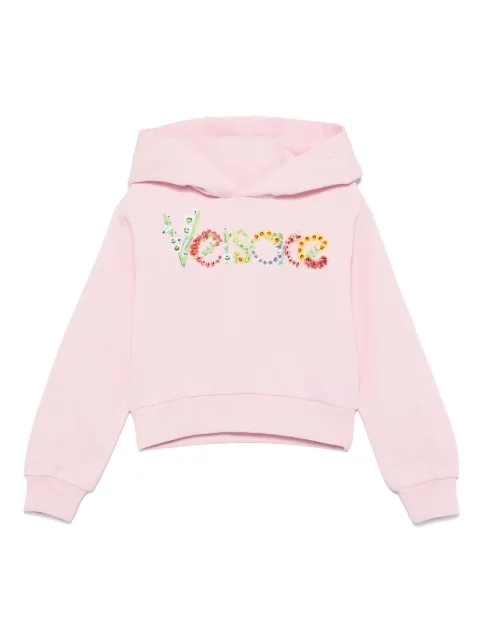 Versace Kids logo-embroidered hoodie