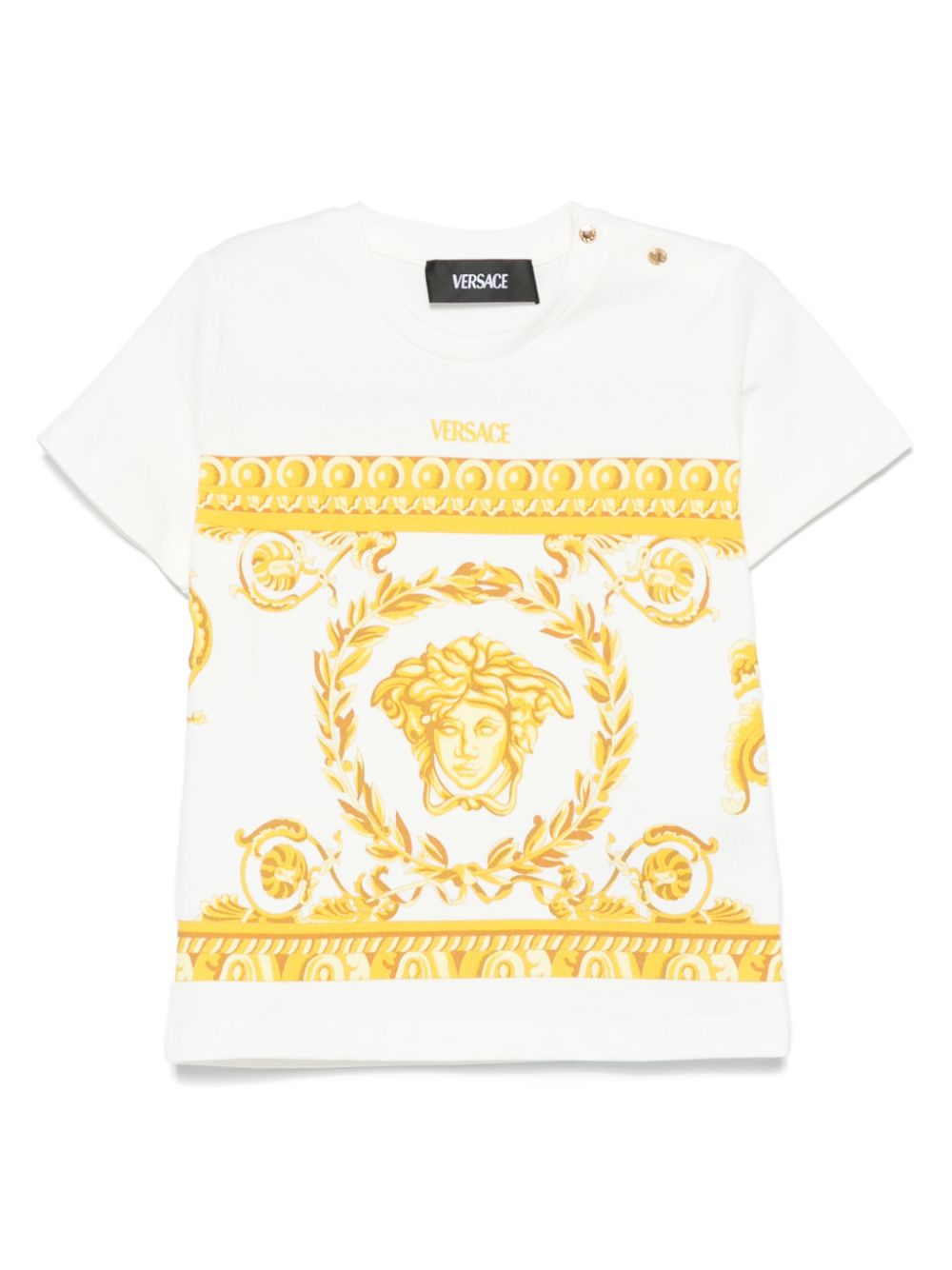 Versace Kids garland Medusa-print T-shirt - White