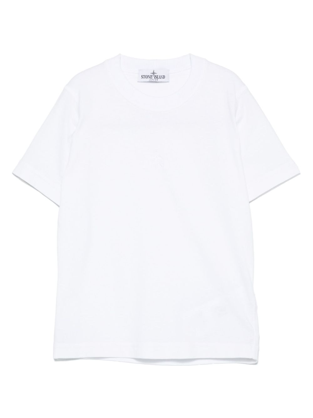 Stone Island Junior logo-embroidered T-shirt - White