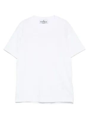 Moncler Enfant logo-patch Cotton T-shirt | White | FARFETCH