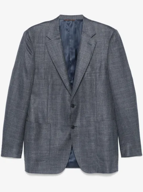 Canali slub-texture blazer