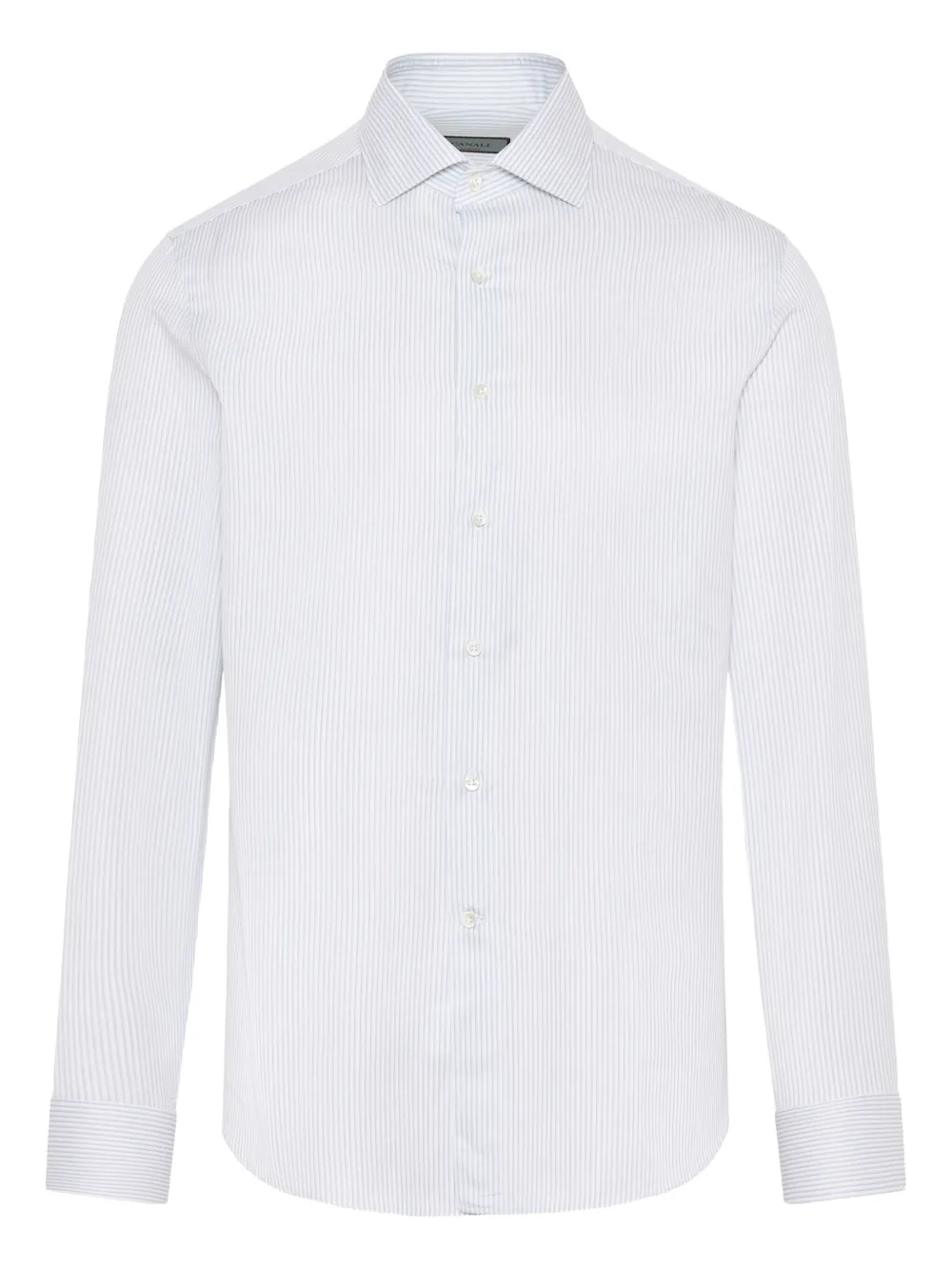 Canali Gestreept overhemd Blauw