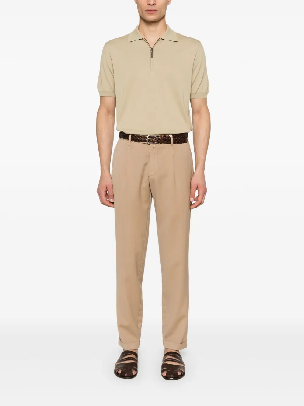 Canali Katoenen poloshirt - Beige